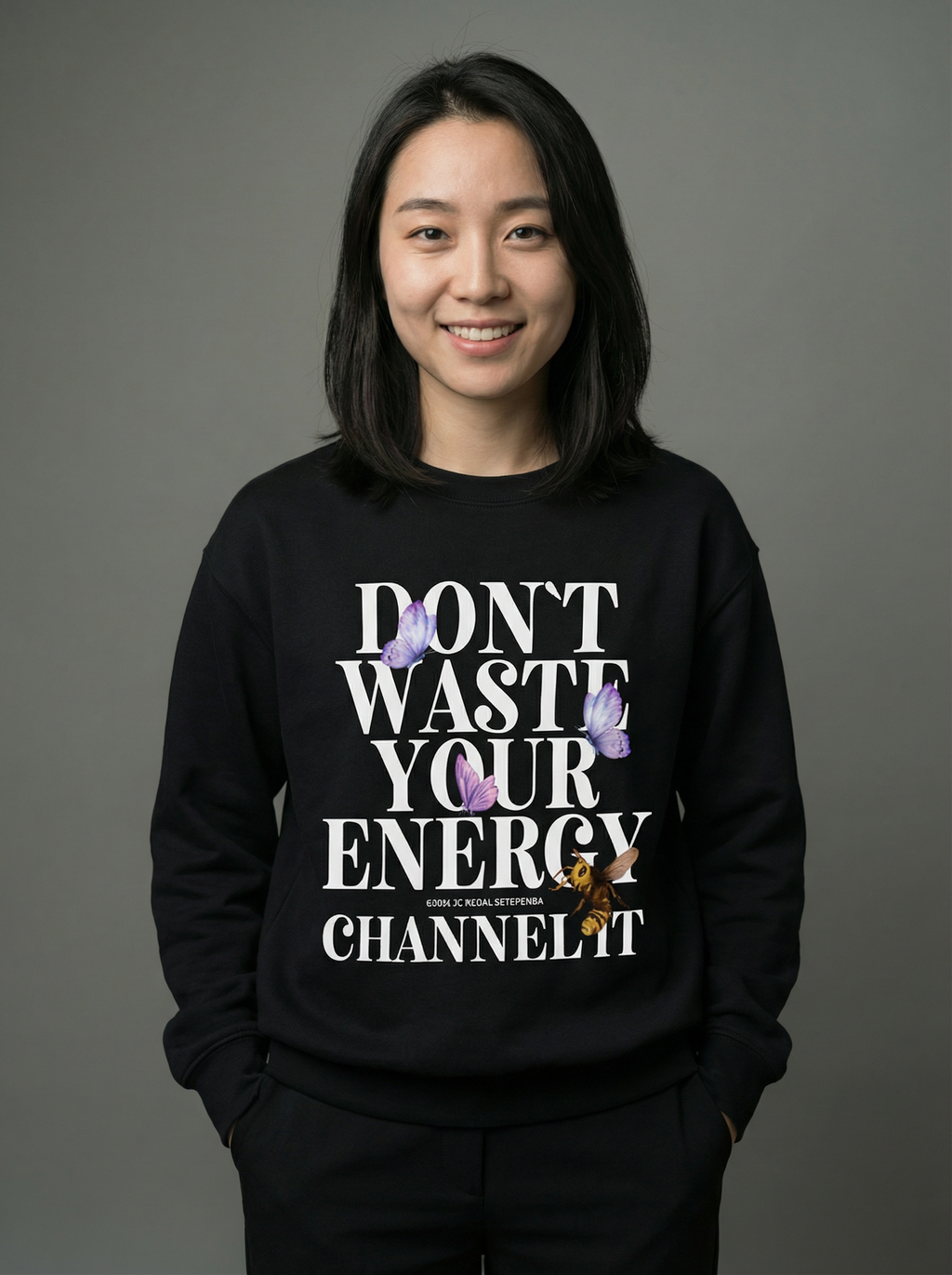 Channel It Unisex Heavy Blend™ Crewneck Sweatshirt (White Print)