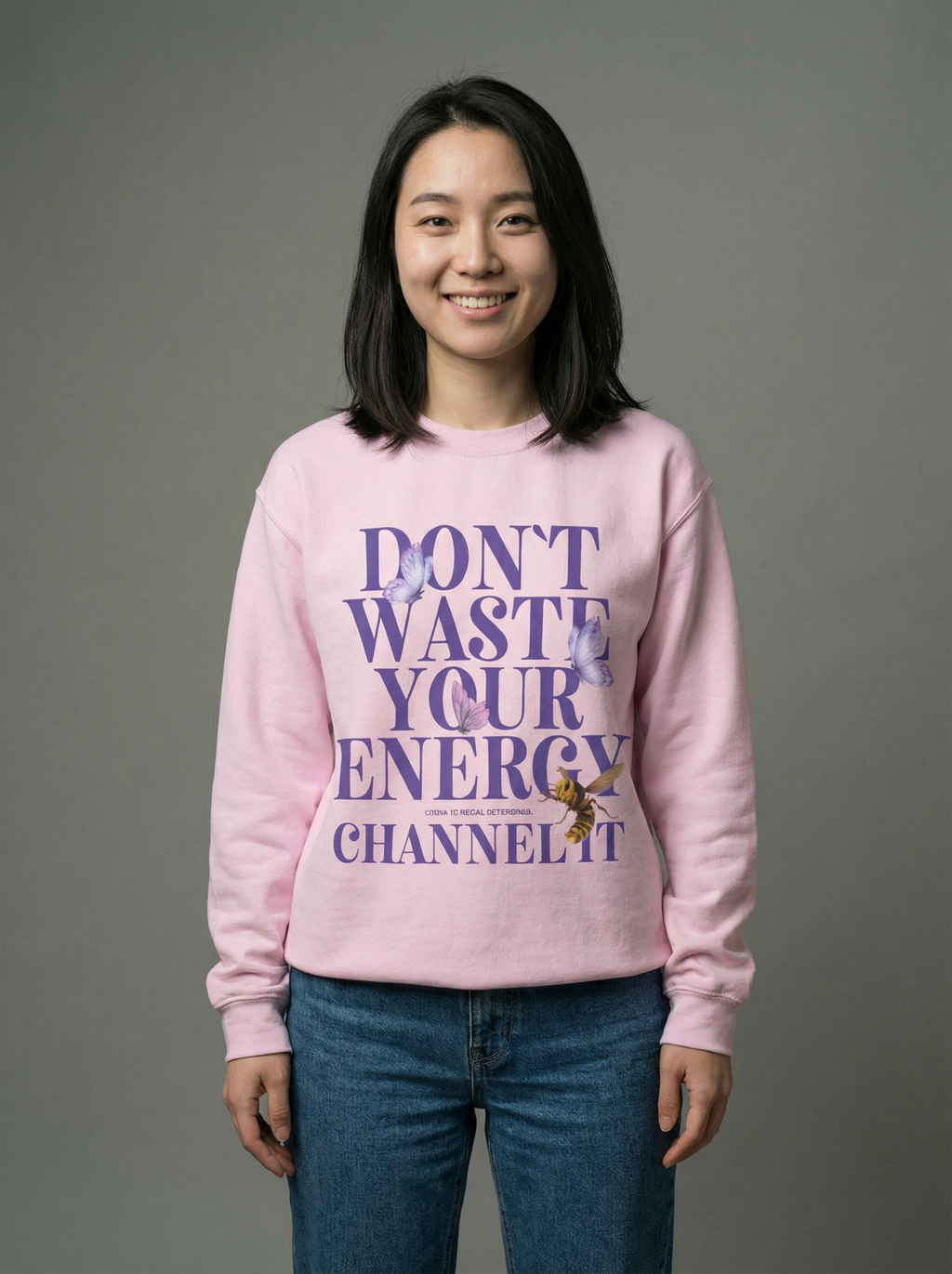 Channel It Unisex Heavy Blend™ Crewneck Sweatshirt (Purple Print)