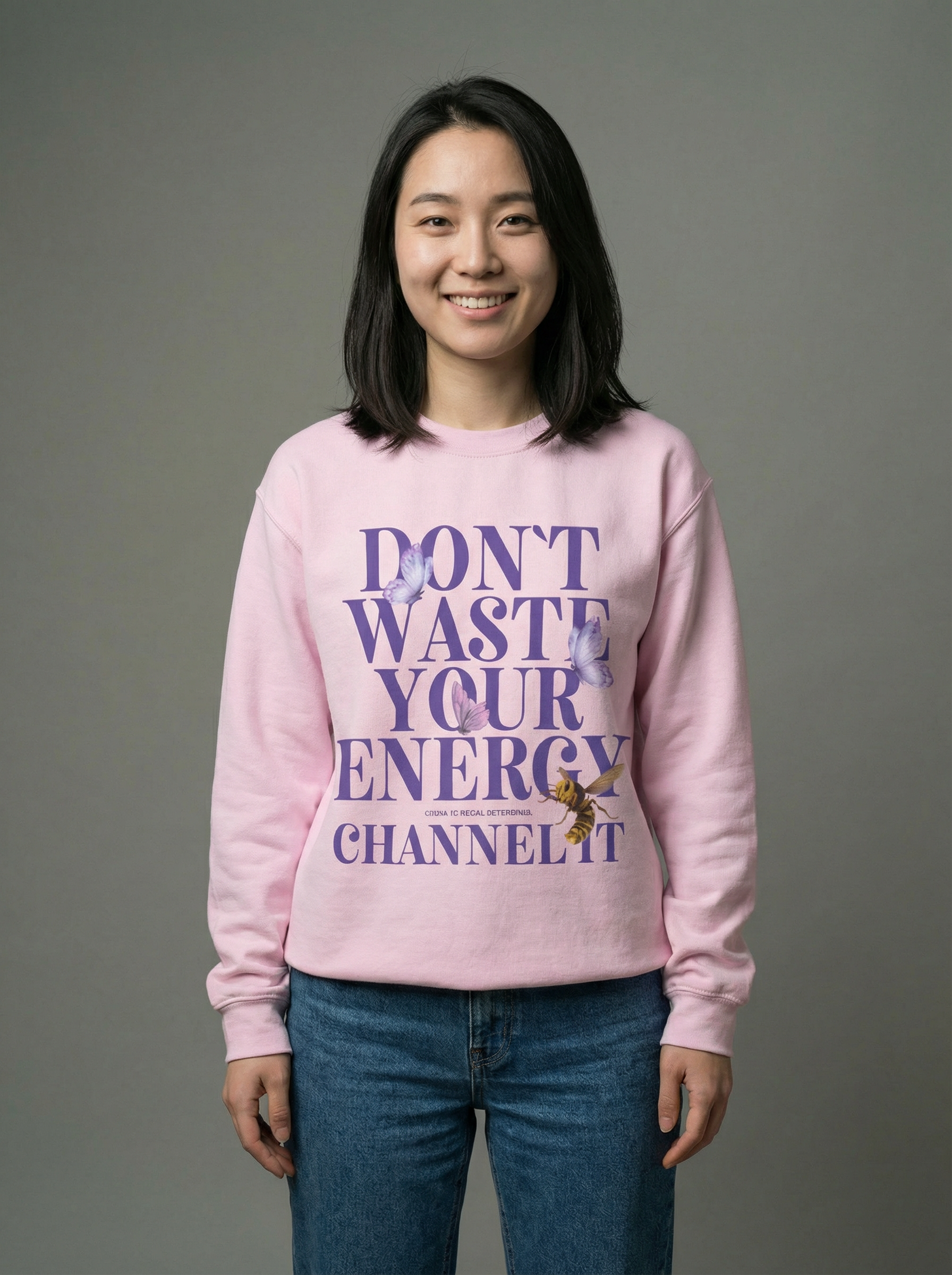 Channel It Unisex Heavy Blend™ Crewneck Sweatshirt (Purple Print)
