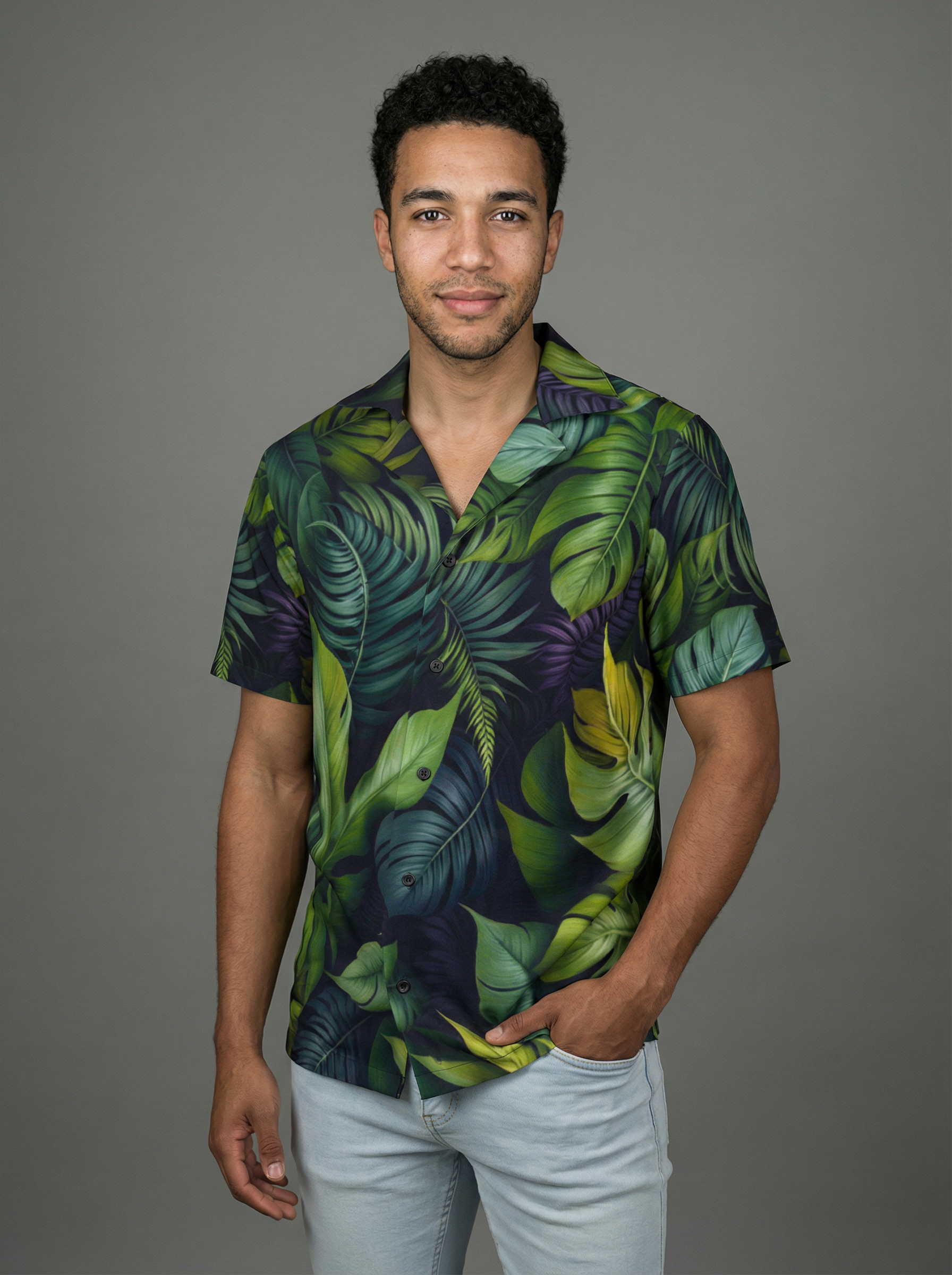 Royal Lush Men's Hawaiian Camp Shirt