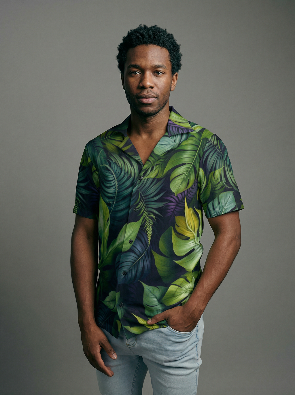 Royal Lush Men's Hawaiian Camp Shirt