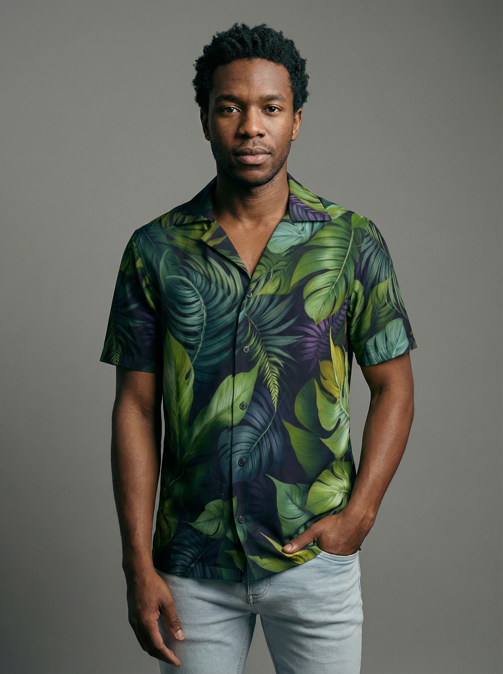 Royal Lush Men's Hawaiian Camp Shirt