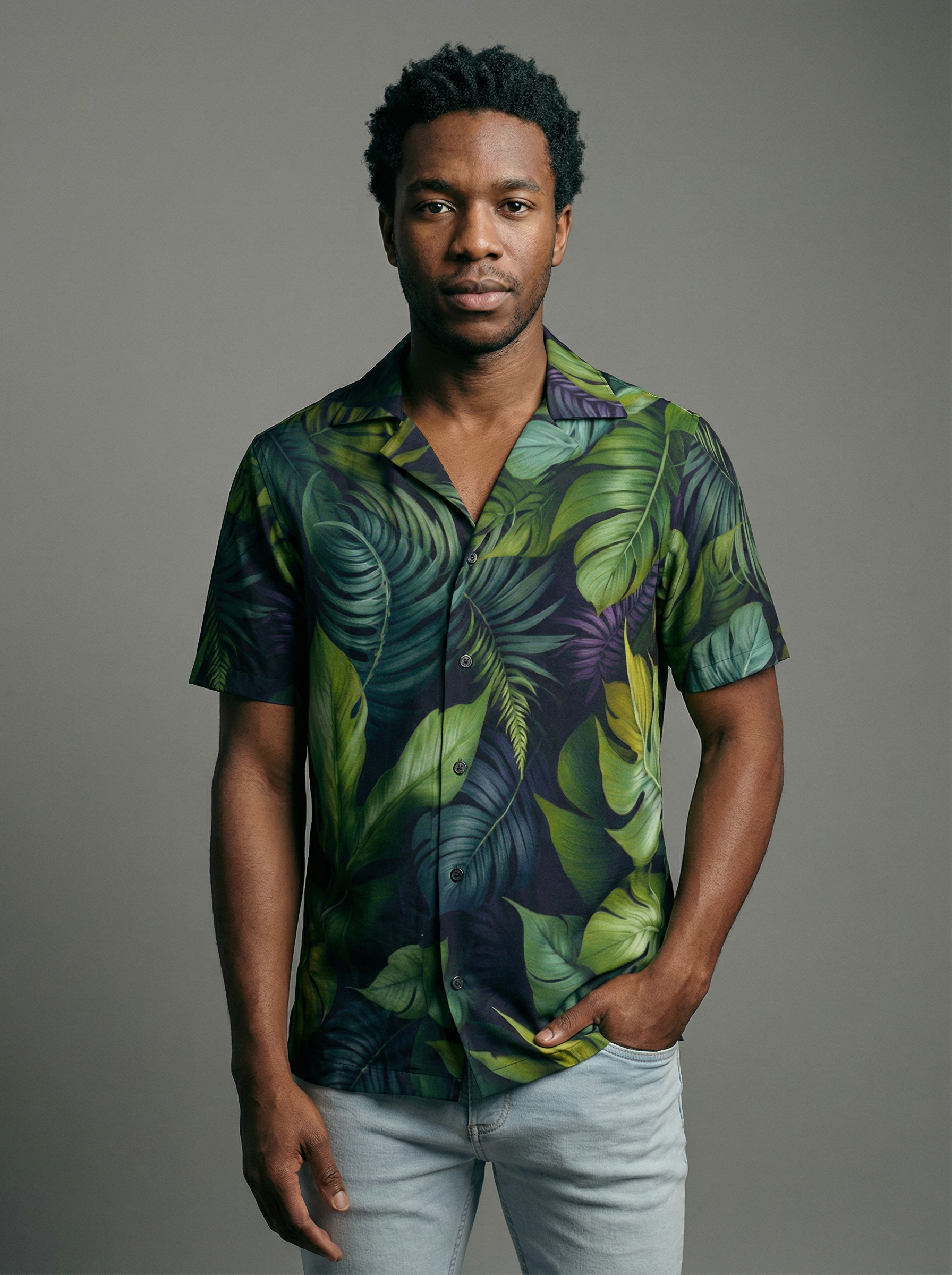 Royal Lush Men's Hawaiian Camp Shirt