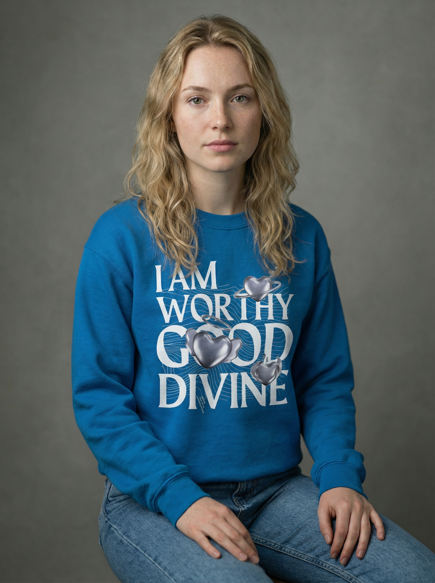 I AM WORTHY GOOD DIVINE Unisex Heavy Blend™ Crewneck Sweatshirt