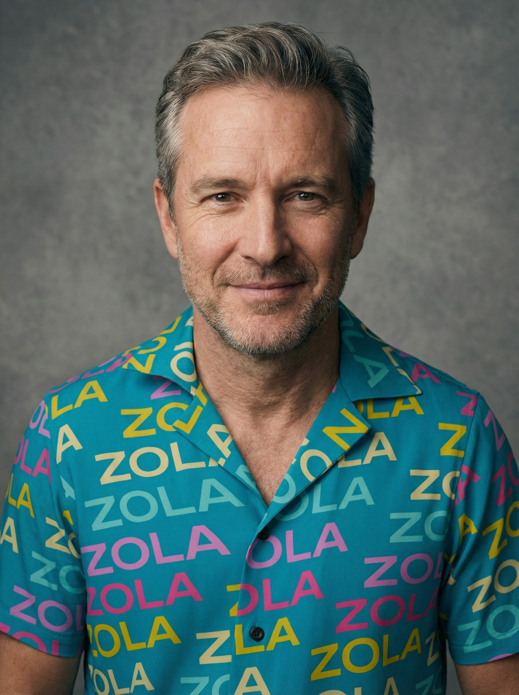 Zola Men's Hawaiian Camp Shirt (Turquoise)