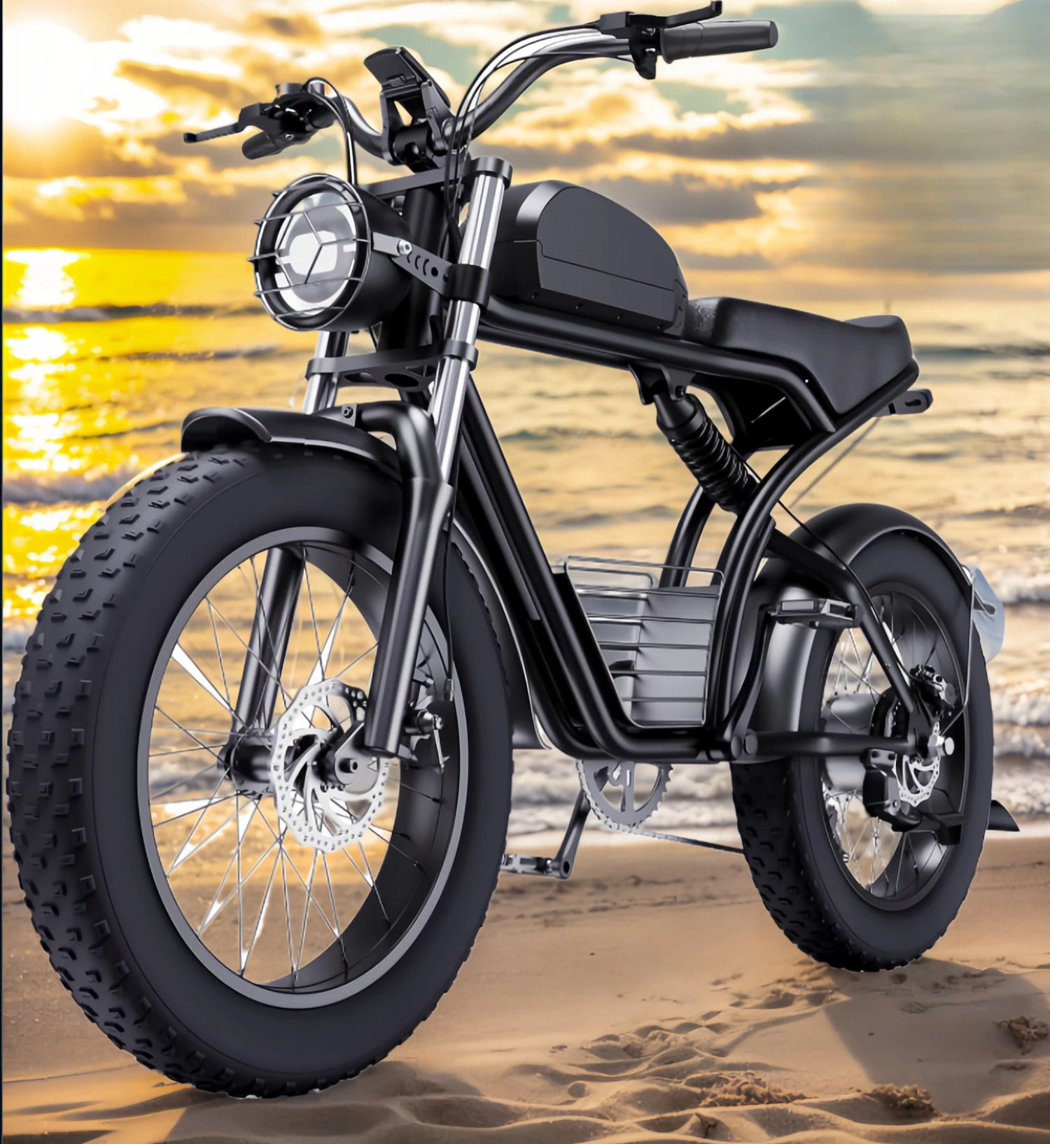 Movamax K7-MAX 2000W 48V 23Ah 20 Inch 4.0 Fat Tire Dual Suspension Mountain eBike For Men