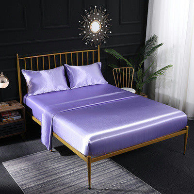 SETEPENRA 4-Piece Queen/King Size Satin Bedding Set With Fitted Sheet SETEPENRA .