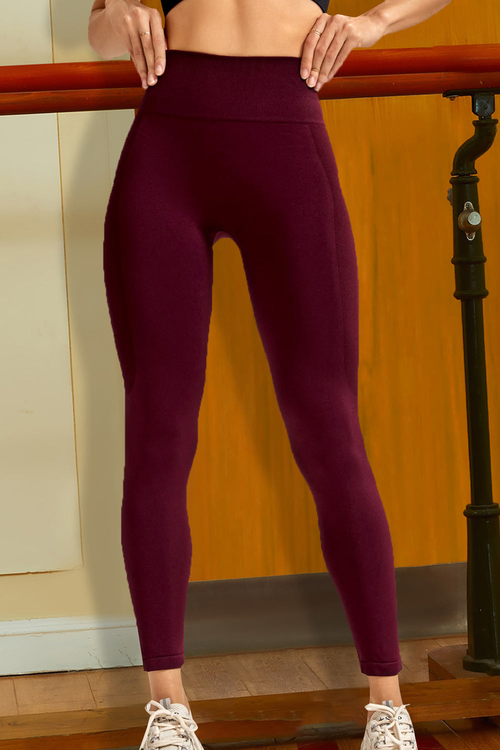 Wide Waistband Sports Leggings SETEPENRA .