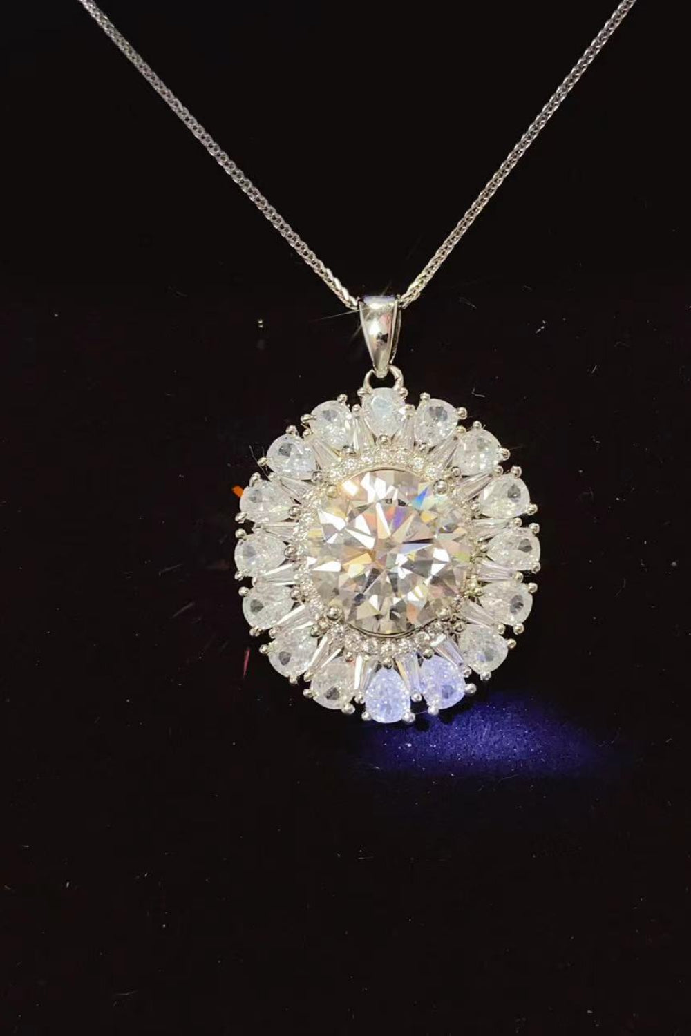 5 Carat Moissanite 925 Sterling Silver Necklace SETEPENRA .