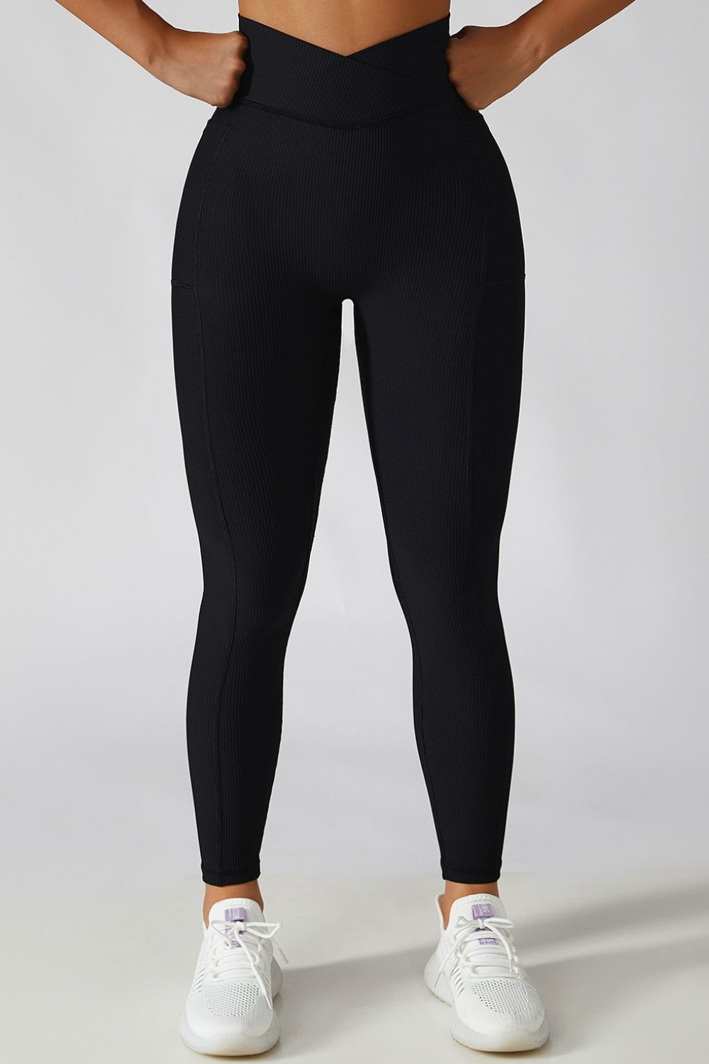 Basic Bae Crossover Waist Active Leggings SETEPENRA .