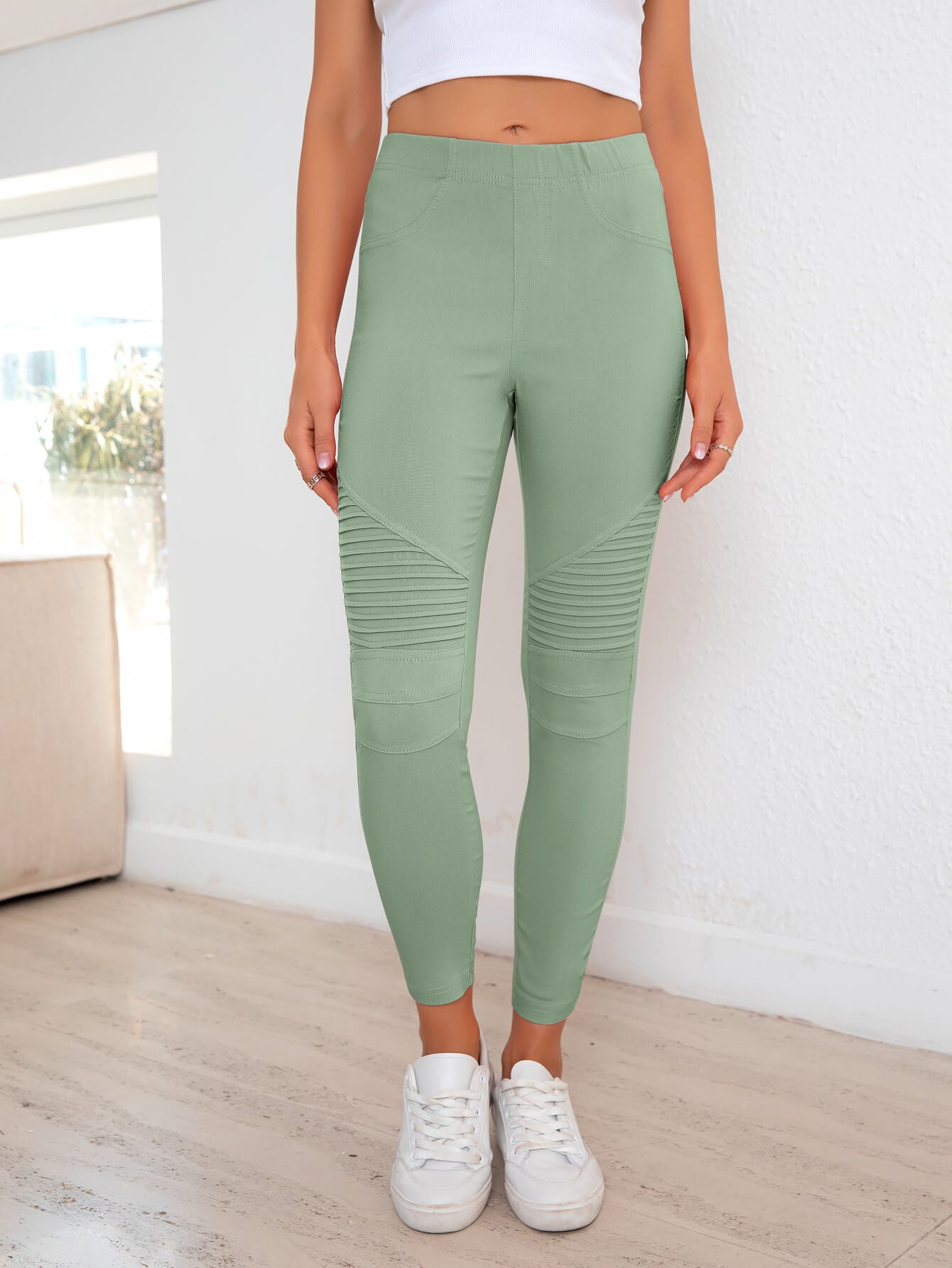 Ribbed Detail Leggings SETEPENRA .