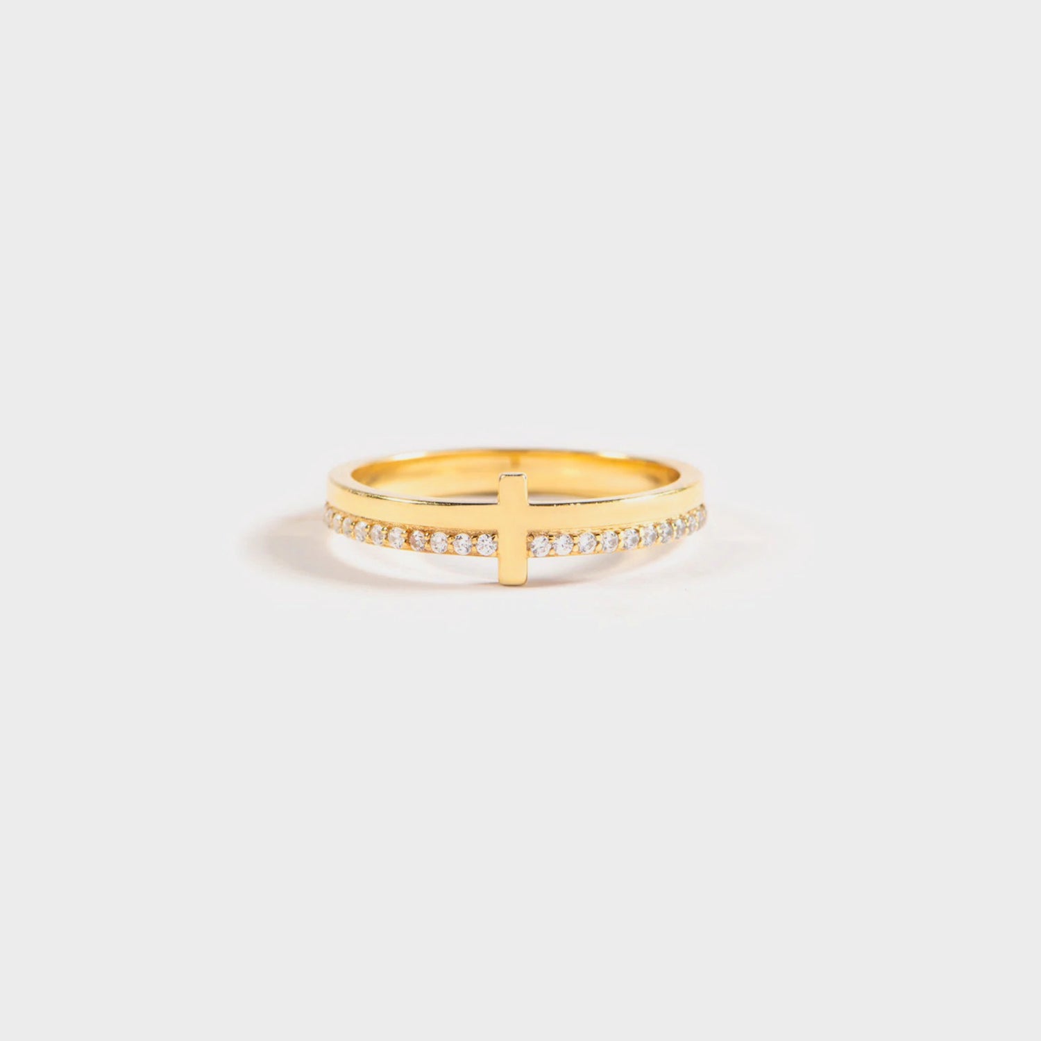 Zircon 925 Sterling Silver Cross Ring SETEPENRA .