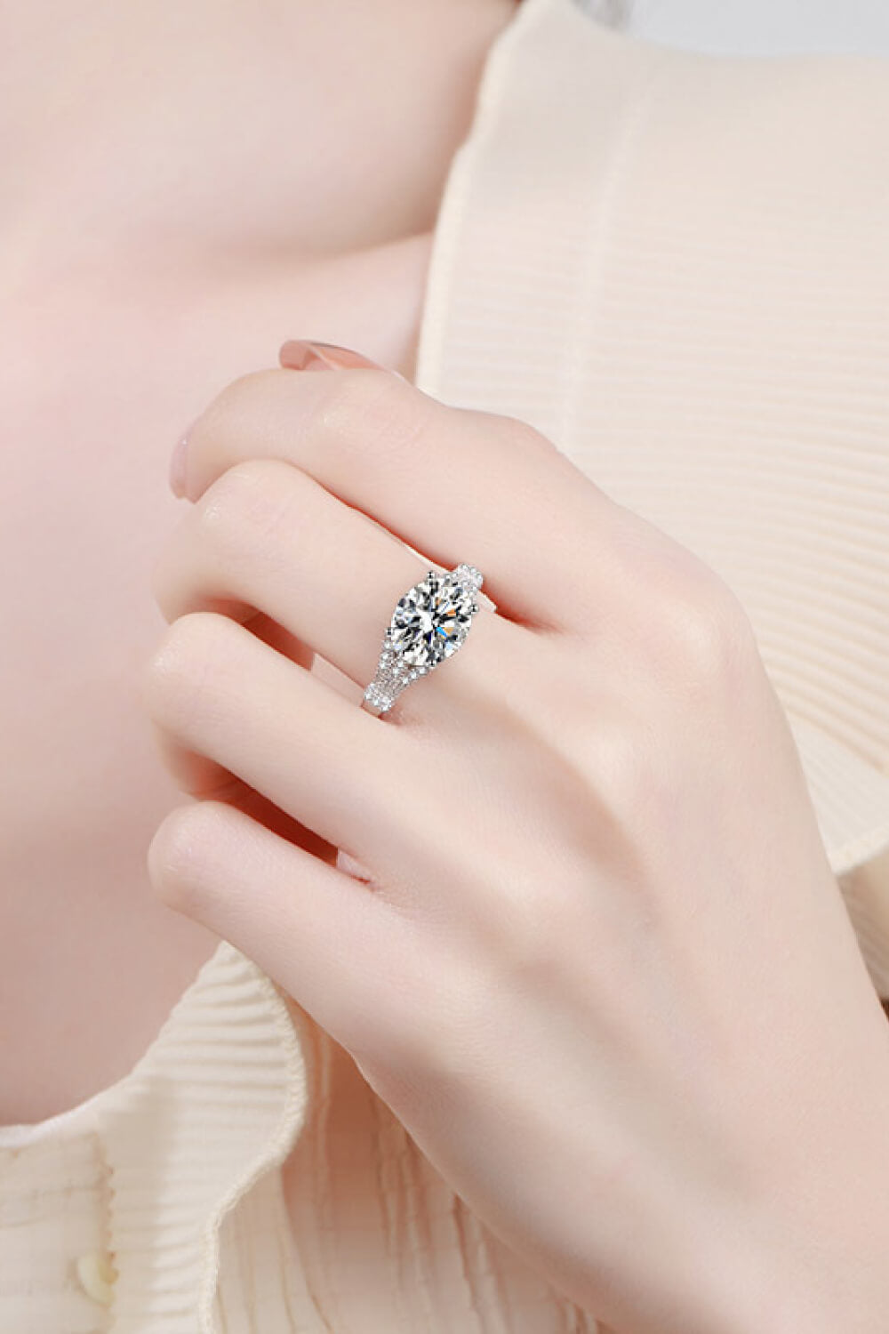 3 Carat Moissanite Ring SETEPENRA .