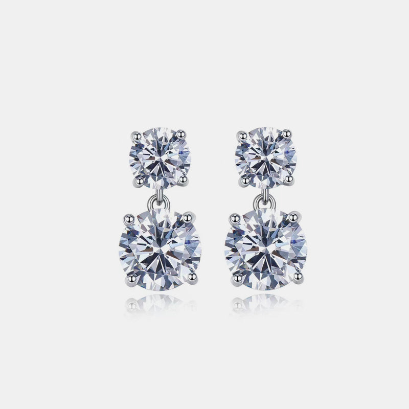 10 Carat Moissanite 925 Sterling Silver Earrings SETEPENRA .