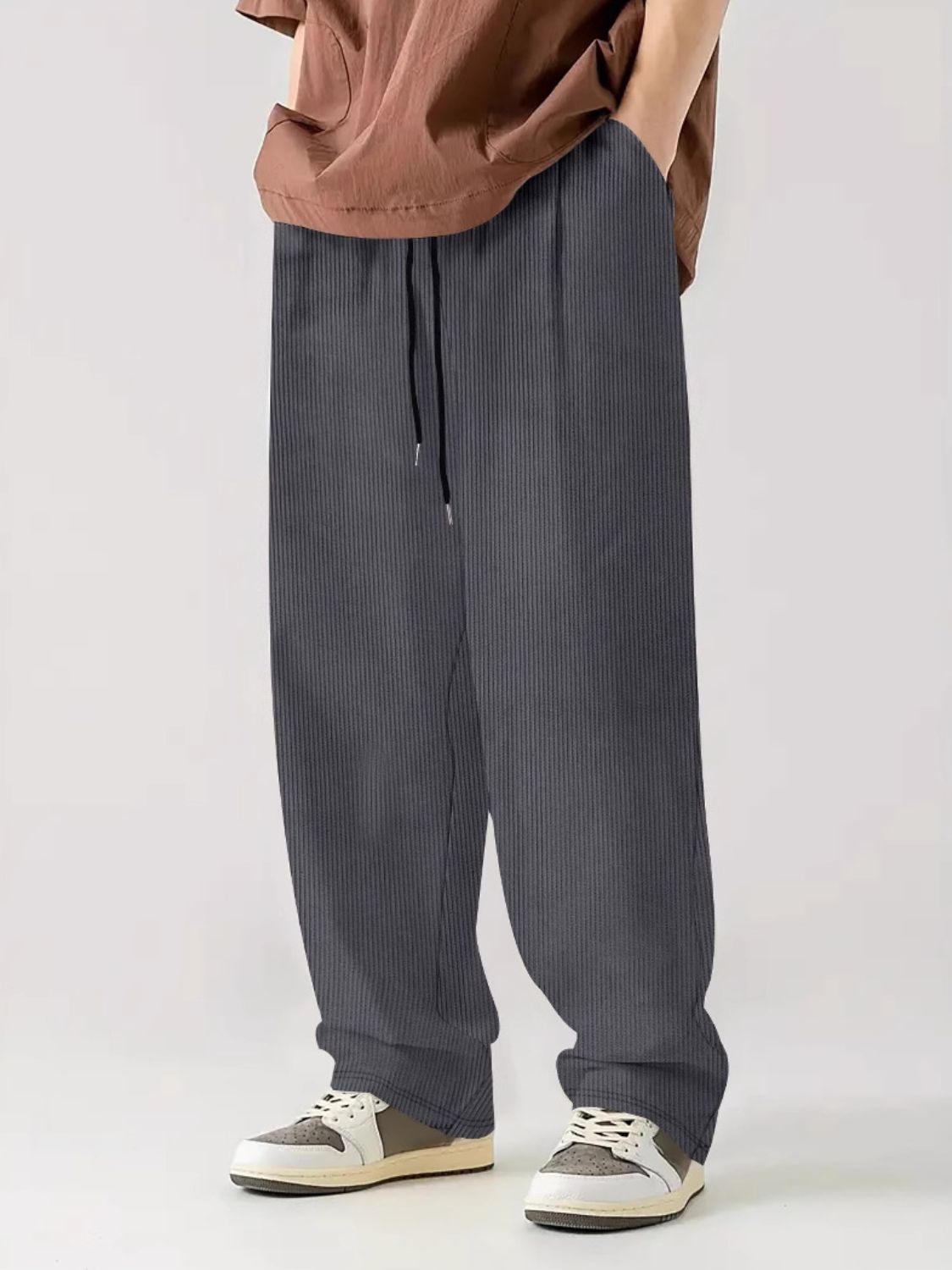 Men's Full Size Drawstring Wide Leg Pants Plus Size SETEPENRA .