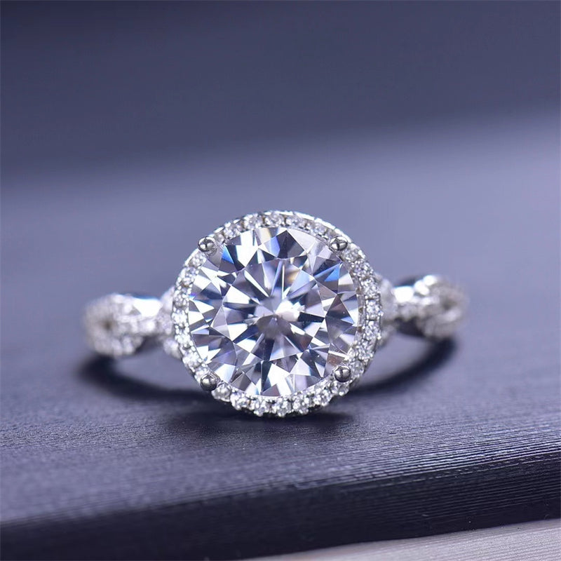3 Carat 925 Sterling Silver Moissanite Ring SETEPENRA .