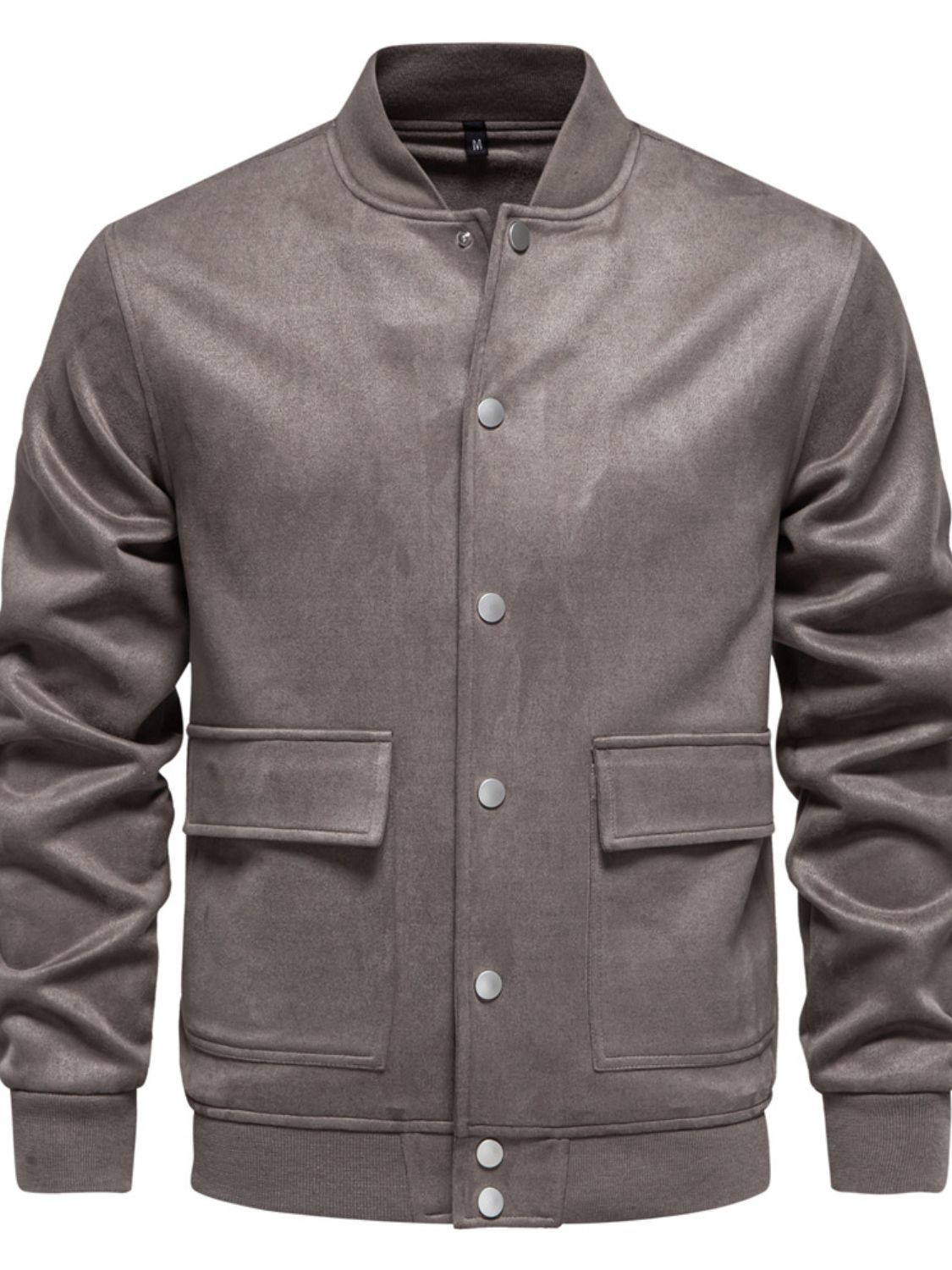 Men's Baseball Collar Snap Down Jacket SETEPENRA .