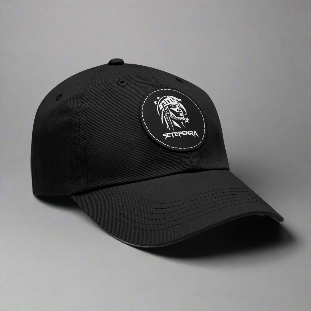SETEPENRA Dad Hat with Leather Patch (Round)